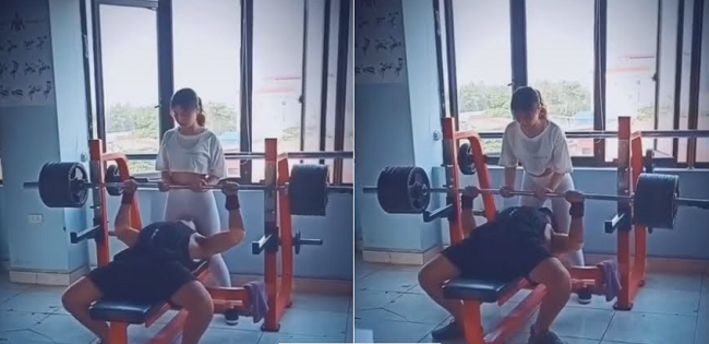 clip nhấp nh&ocirc; ở ph&ograve;ng gym